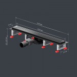 Душевой трап AM.PM MasterFlow черный матовый W01SC-P11-060-01BM Душевой трап AM.PM MasterFlow черный матовый W01SC-P11-060-01BM