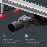 Душевой трап AM.PM MasterFlow хром матовый W01SC-U11-050-04SB Душевой трап AM.PM MasterFlow хром матовый W01SC-U11-050-04SB