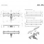 Душевой трап AM.PM MasterFlow хром матовый W01SC-U11-060-04SB Душевой трап AM.PM MasterFlow хром матовый W01SC-U11-060-04SB