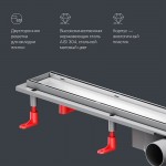 Душевой трап AM.PM PrimeFlow хром матовый W02SC-U11-080-04SB Душевой трап AM.PM PrimeFlow хром матовый W02SC-U11-080-04SB