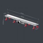 Душевой трап AM.PM PrimeFlow хром матовый W02SC-U11-080-04SB Душевой трап AM.PM PrimeFlow хром матовый W02SC-U11-080-04SB