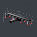 Душевой трап AM.PM MasterFlow черный матовый W01SC-U11-060-04BM Душевой трап AM.PM MasterFlow черный матовый W01SC-U11-060-04BM