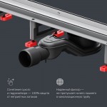 Душевой трап AM.PM MasterFlow хром матовый W01SC-U11-070-04SB Душевой трап AM.PM MasterFlow хром матовый W01SC-U11-070-04SB