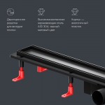 Душевой трап AM.PM PrimeFlow черный матовый W02SC-U11-080-04BM Душевой трап AM.PM PrimeFlow черный матовый W02SC-U11-080-04BM