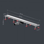 Душевой трап AM.PM MasterFlow хром матовый W01SC-U11-090-04SB Душевой трап AM.PM MasterFlow хром матовый W01SC-U11-090-04SB