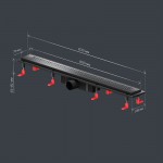 Душевой трап AM.PM PrimeFlow черный матовый W02SC-P11-080-01BM