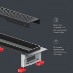 Душевой трап AM.PM MasterFlow черный матовый W01SC-P11-080-01BM Душевой трап AM.PM MasterFlow черный матовый W01SC-P11-080-01BM