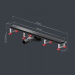 Душевой трап AM.PM MasterFlow черный матовый W01SC-P11-080-01BM Душевой трап AM.PM MasterFlow черный матовый W01SC-P11-080-01BM