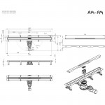 Душевой трап AM.PM MasterFlow Slim хром матовый W01SC-S11-080-05SB Душевой трап AM.PM MasterFlow Slim хром матовый W01SC-S11-080-05SB