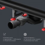 Душевой трап AM.PM MasterFlow черный матовый W01SC-U11-070-04BM Душевой трап AM.PM MasterFlow черный матовый W01SC-U11-070-04BM