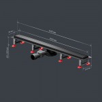 Душевой трап AM.PM MasterFlow черный матовый W01SC-U11-080-04BM Душевой трап AM.PM MasterFlow черный матовый W01SC-U11-080-04BM