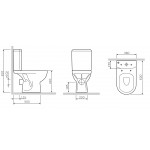 Унитаз-компакт Am.Pm Gem с сиденьем микролифт C908607SC