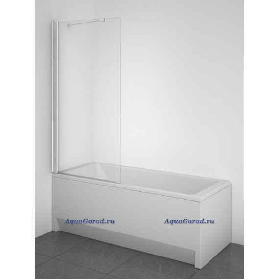 Душевая шторка AmPm Sense фиксированная для ванны универсальная 800х1500 стекло прозрачное