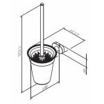 Стойка с туалетной щеткой AmPm Sense L подвесная A7433300