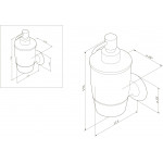 Диспенсер AmPm Like стеклянный для жидкого мыла с настенным держателем A8036900