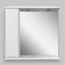 Зеркало-шкаф AmPm Like с подсветкой 80 см левый белый глянец