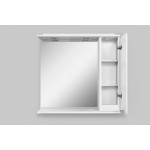 Зеркало-шкаф AmPm Like с подсветкой 80 см правый белый глянец