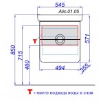 Тумба под умывальник Aqwella Alicante 50 см подвесная с ящиками седой дуб