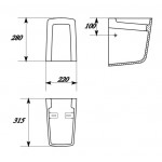 Полупьедестал Cersanit Carina PP-CA50/55/60