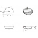 Раковина Cersanit Caspia 44 Ring UM-CAS44/1-R