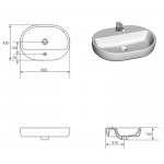 Раковина Cersanit Caspia 60 Oval UM-CAS60/1-O