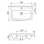 Раковина Cersanit Cersania CE 60 B UM-CE60/1 Раковина Cersanit Cersania CE 60 B UM-CE60/1