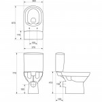 Унитаз-компакт Cersanit City New Clean On 011 3/5 с сиденьем slim микролифт Easy-off KO-CIT011-3/5-CON-S-DL