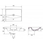 Раковина Cersanit City 70 UM-CIT70/1 Раковина Cersanit City 70 UM-CIT70/1