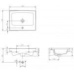 Раковина Cersanit Crea 60 UM-CRE60/1