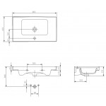 Раковина Cersanit Crea 80 UM-CRE80/1