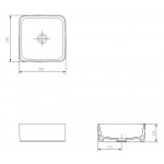 Раковина Cersanit Crea 35 Square UM-CRE35/1-OC-S