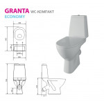 Унитаз-компакт Cersanit Granta 031 3/6 с сиденьем микролифт KO-GRA031-3/6-DL