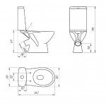 Унитаз-компакт Cersanit Just 031 3/6 с сиденьем микролифт KO-JUS031-3/6-PL