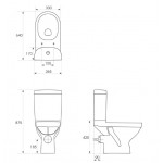 Унитаз-компакт Cersanit Kristal 011 3/6 DPL EO S-KO-KRI011-3/6-DL-w