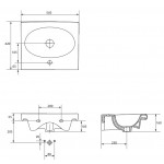 Раковина Cersanit Nature 50 UM-NTR50/1 Раковина Cersanit Nature 50 UM-NTR50/1