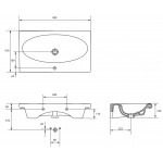 Раковина Cersanit Nature 80 UM-NTR80/1