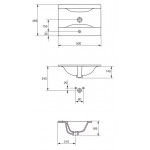 Раковина Cersanit Ontario 50 UM-ON50/1 Раковина Cersanit Ontario 50 UM-ON50/1