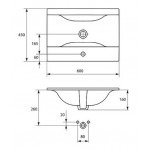 Раковина Cersanit Ontario 60 UM-ON60/1 Раковина Cersanit Ontario 60 UM-ON60/1