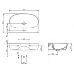 Раковина Cersanit Street Fusion 70 UM-SFU70/1