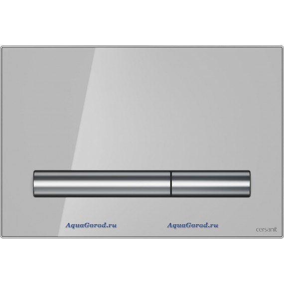 Клавиша для инсталляции Cersanit Pilot стекло серый глянцевый универсальная BU-PIL/GRG/GL