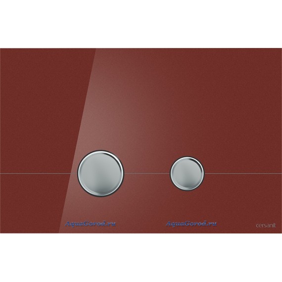Клавиша для инсталляции Cersanit Stero стекло красный глянцевый универсальная BU-STE/RDG/GL