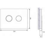 Кнопка смыва Cersanit Accento пневматическая, стекло, черный глянцевый P-BU-ACN-CIR-PN/Bl/Gl Кнопка смыва Cersanit Accento пневматическая, стекло, черный глянцевый P-BU-ACN-CIR-PN/Bl/Gl