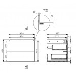 Тумба под умывальник Cersanit City 50 серый дуб SZ-CITY-CIT50/GR Тумба под умывальник Cersanit City 50 серый дуб SZ-CITY-CIT50/GR