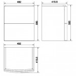 Тумба под умывальник Cersanit Easy 50 белая SZ-EAS-ES50/WH