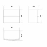 Тумба под умывальник Cersanit Easy 60 белая SZ-EAS-ES60/WH