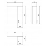 Зеркало-шкаф Cersanit Erica New 60 LS-ERN60