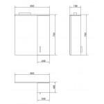 Зеркало-шкаф Cersanit Erica New 60 с подсветкой LS-ERN60-Os Зеркало-шкаф Cersanit Erica New 60 с подсветкой LS-ERN60-Os