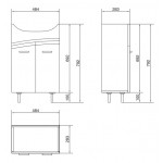 Тумба под умывальник Cersanit Erica New 50 SU-ERN-ERI50
