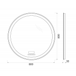 Зеркало BelBagno SPC-RNG-800-LED-TCH-RAD