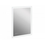 Зеркало Cersanit LED 080 design pro 60x85 с подсветкой, антизапотеванием и часами прямоугольное